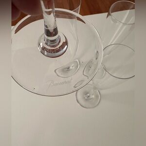 Beautiful Baccarat Champagne Glasses Set of 4